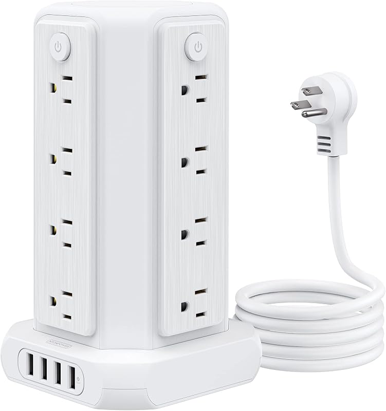 Regleta sobretensiones 16 salidas 4 USB escritorio 5ft blanco
