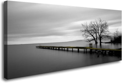 Pintura pared gris moderna minimalista blanco y negro