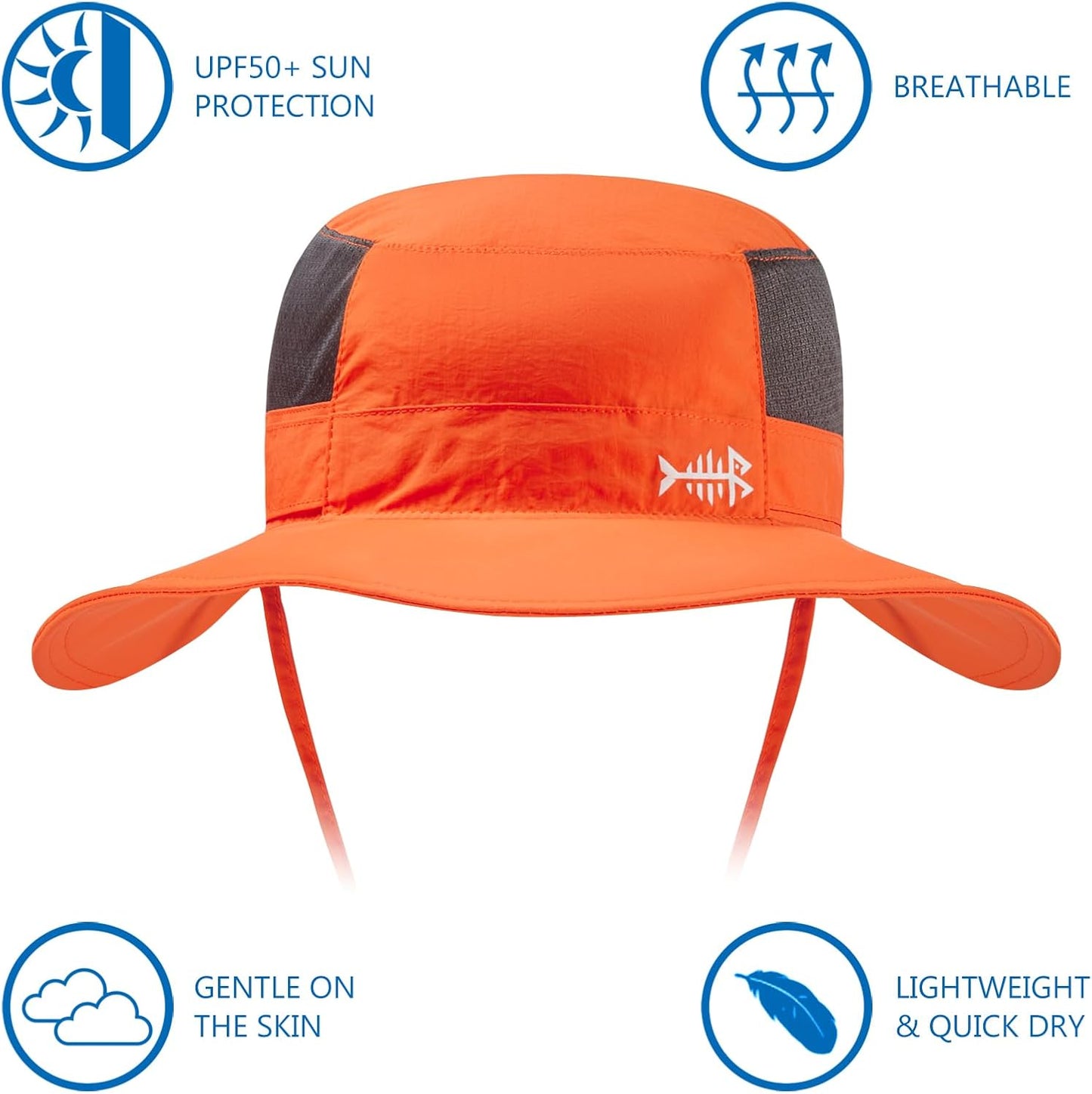 Sombrero pesca UPF 50 resistente agua solapa cuello
