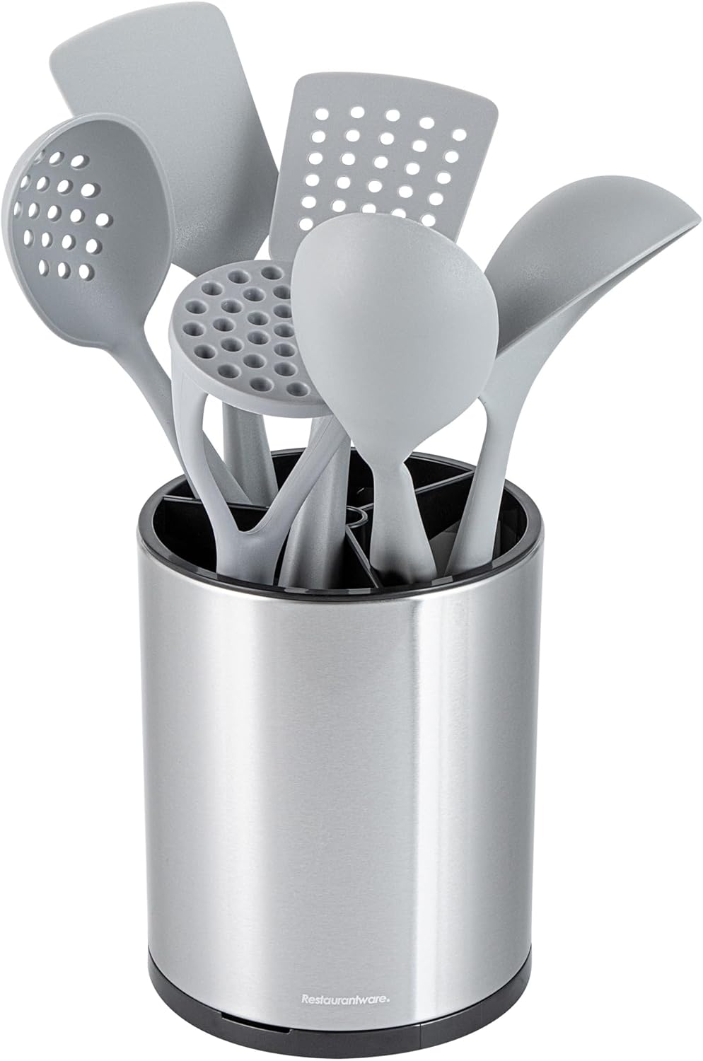 Soporte utensilios acero inox 6.2x6.2x7.9" resistente