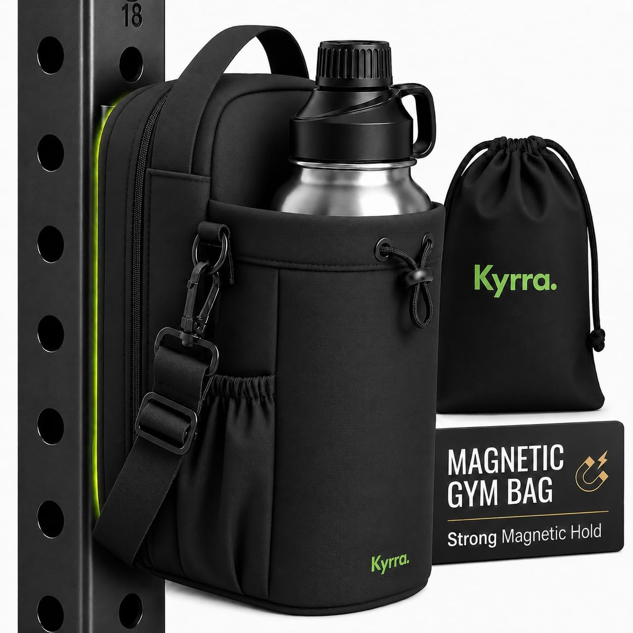 Bolsa magnética gimnasio con soporte botella 40oz