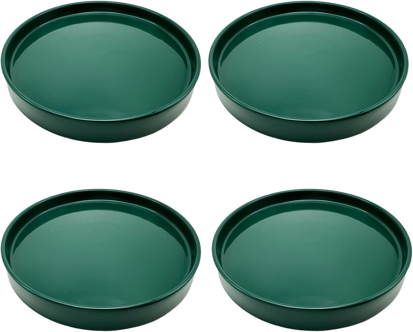 4 Bandejas Cerámica para Macetas 4/4.7" Verde