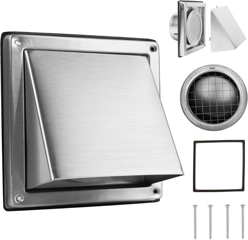 Rejilla ventilación secadora 6" acero inox remov.