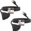 2 Cables Extensión Exterior 6ft 3 Tomas Negro SJTW 16/3