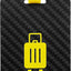 Etiqueta equipaje fibra carbono impermeable reutiliz.