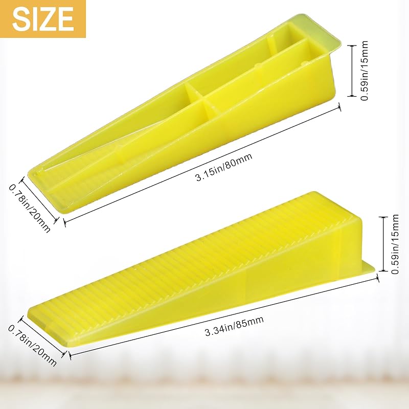 Sistema nivelación azulejos cuñas reutilizables 1/8-1/32pulg