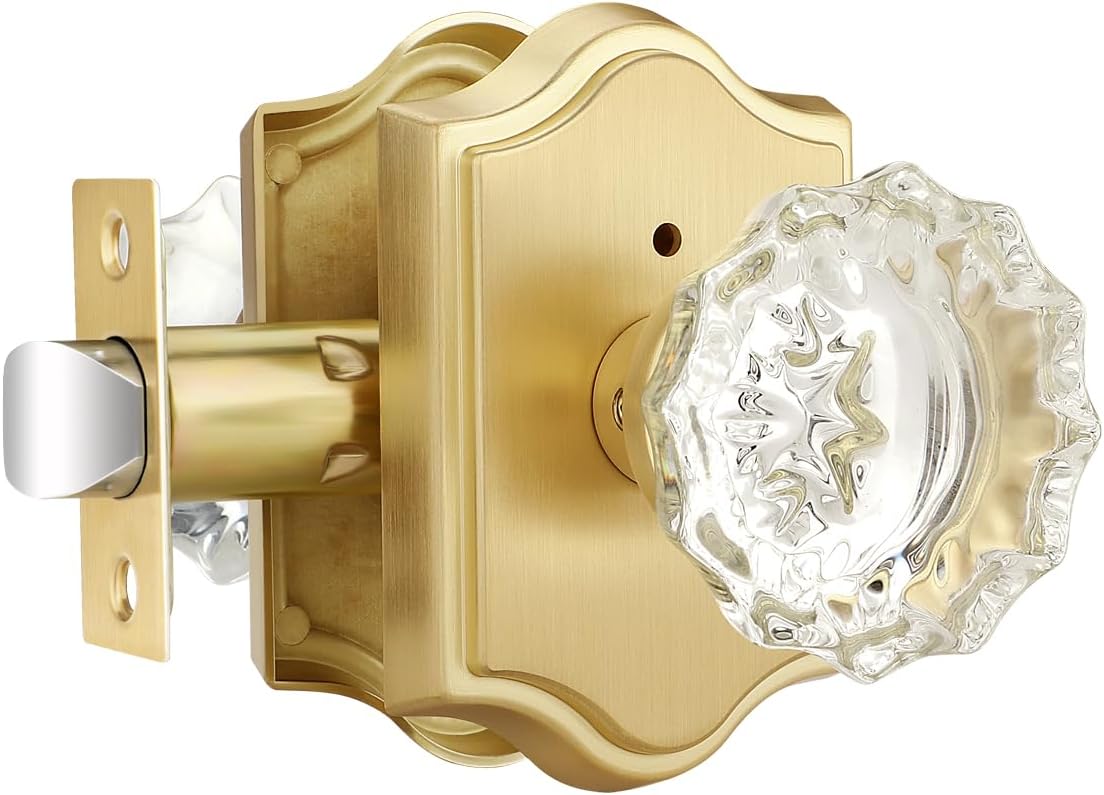 Pomo puerta dorado interno sin llave reversible