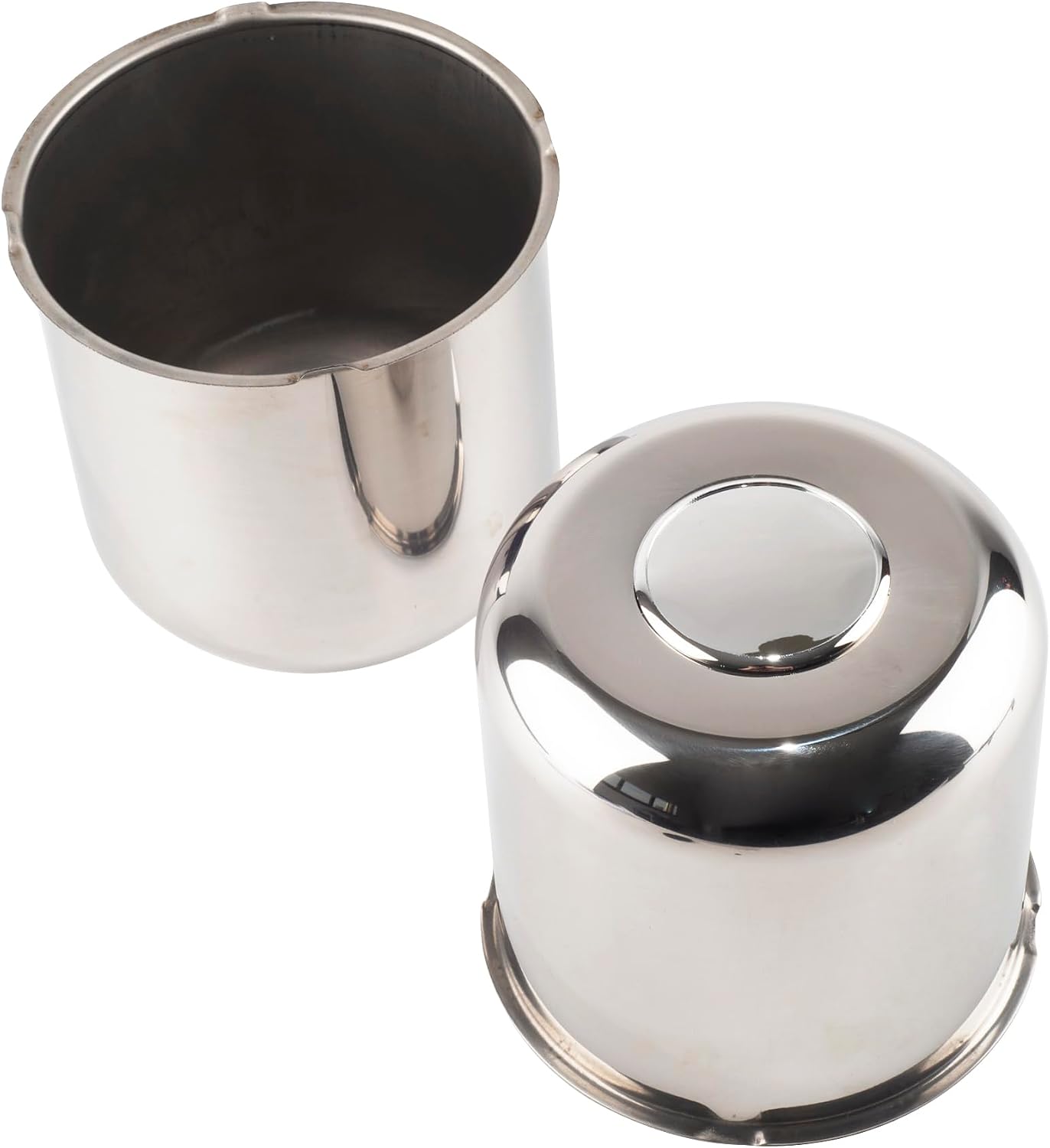 2 Pzas Tapa Rueda Remolque Acero Inox 5.15pulg