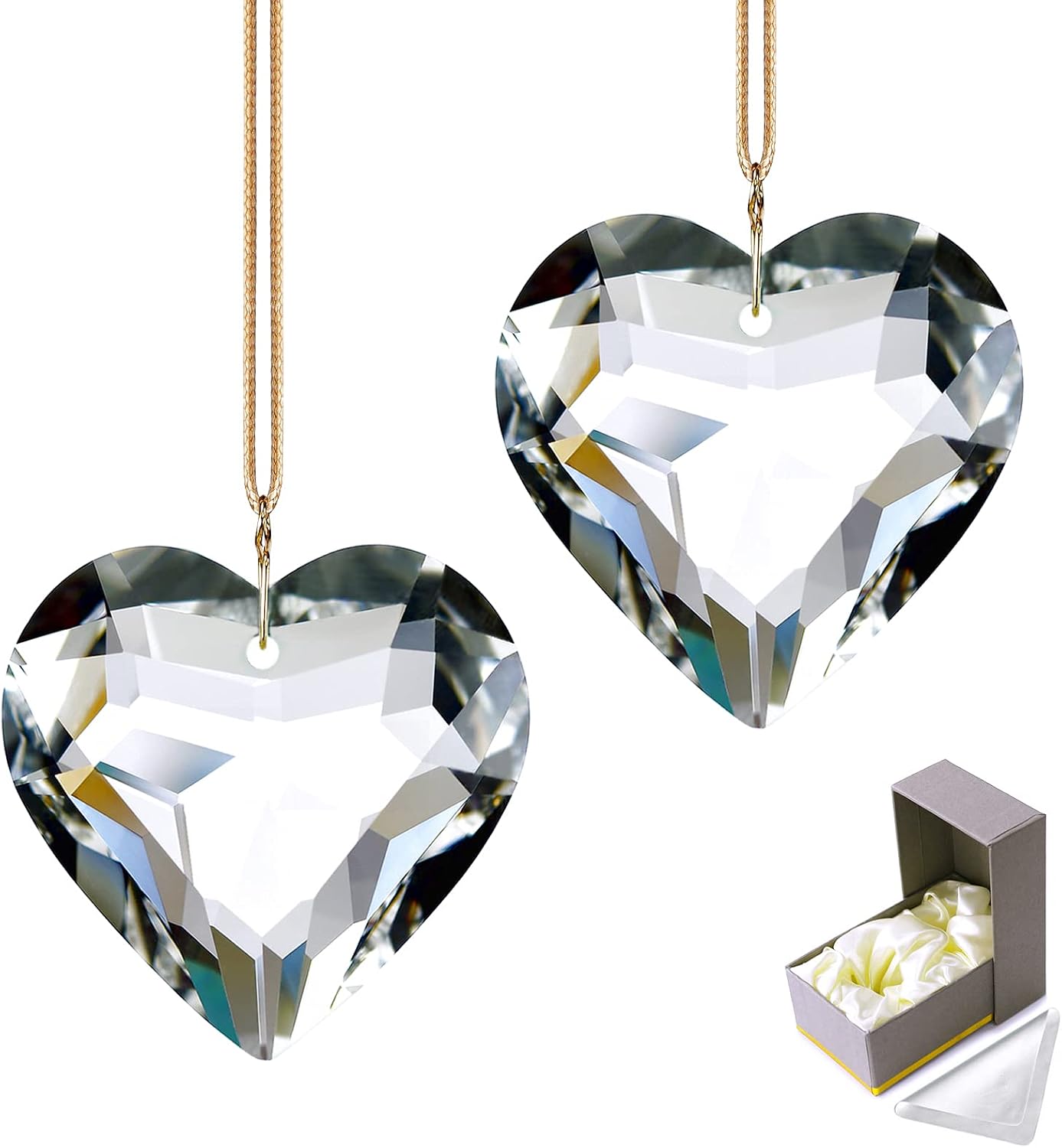 Atrapasoles cristal corazón colgantes decoración