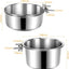 2 Pzas Cuencos Perros Gatos Acero Inox Antiderrap Jaula