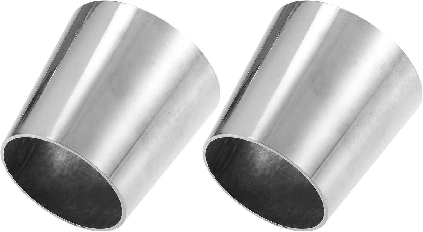 Tubo codo escape acero inox 2 a 2.5 OD 2 Pzas