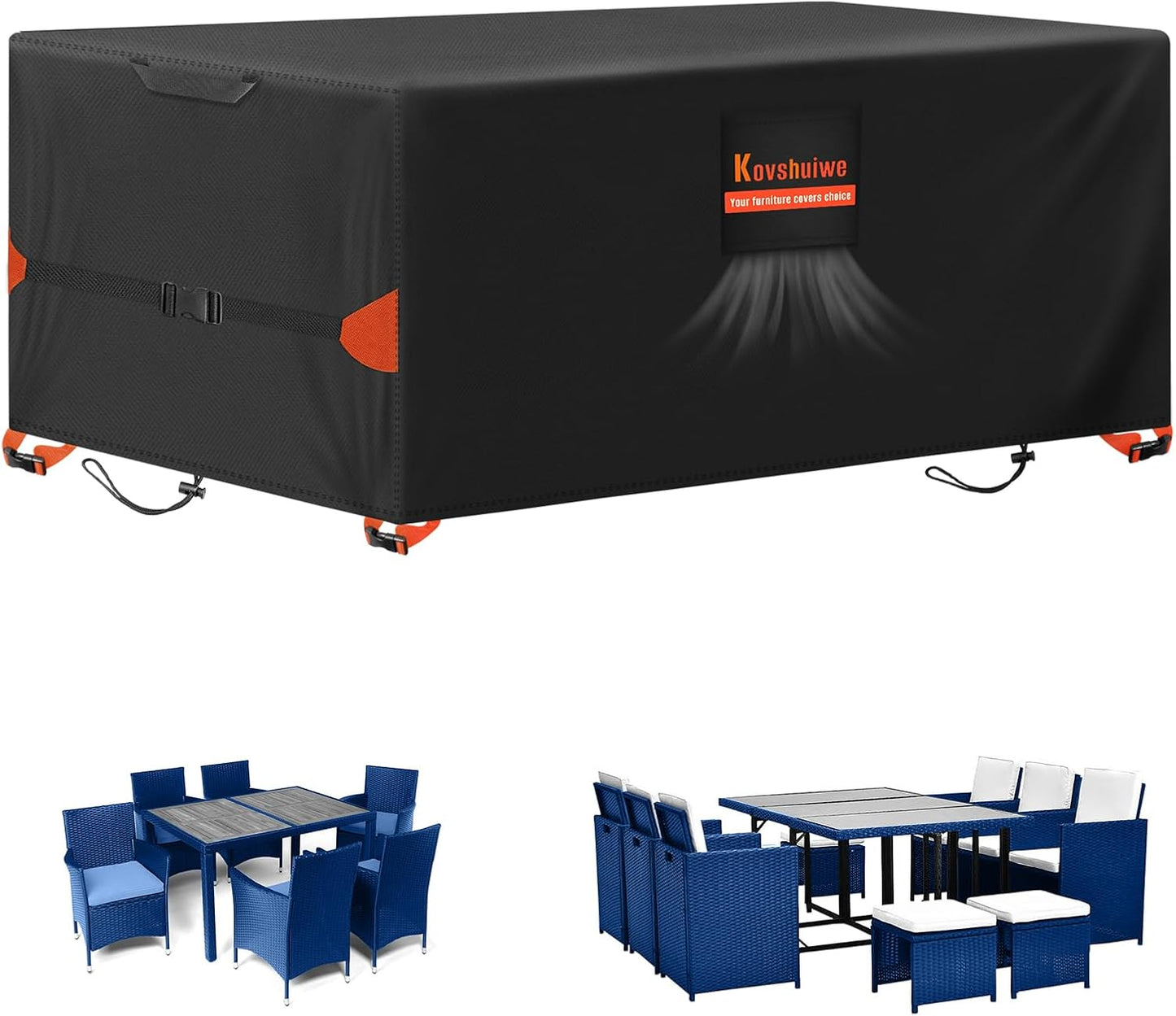 Fundas impermeables para mesa y silla de patio 76x54x28pulg