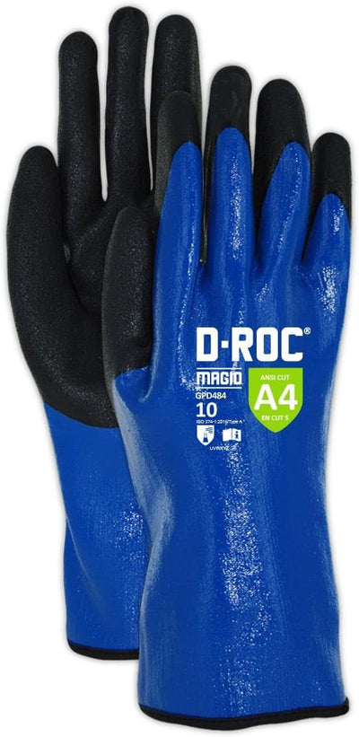 Guantes trabajo impermeables A4 químicos