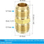 Conector latón macho 1/2 x 1/2 adaptador gas tubería