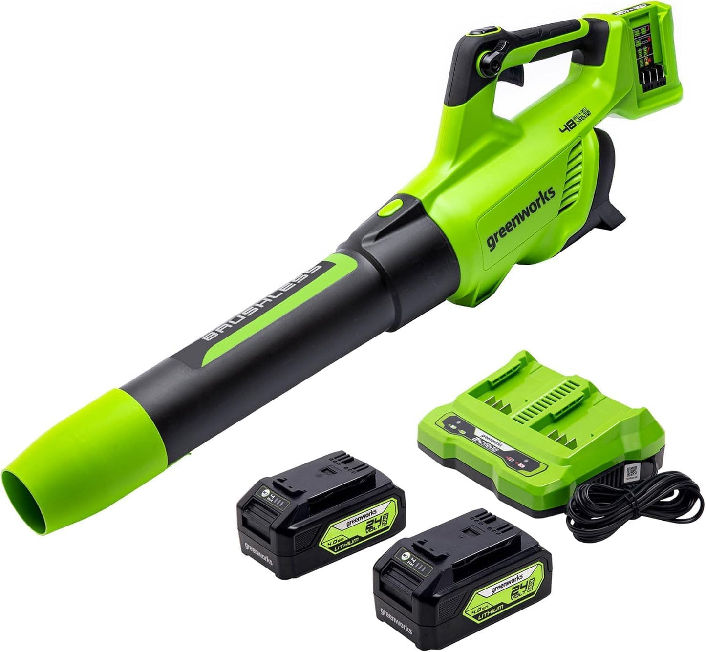 Soplador inalámbrico 48V 994m³/h 2 baterías USB
