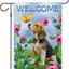 Bandera jardín perro bienvenida doble cara 12.5x18pulg