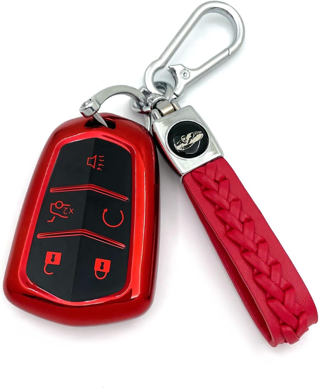 Funda TPU llaves Cadillac 4/5 botones roja