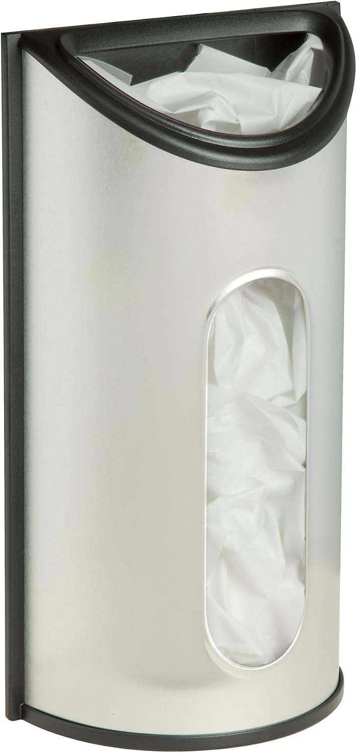 Bolsas plástico acero inox dispensador pared cocina garaje