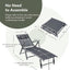 Tumbona aluminio plegable patio 8 respaldos tela secado
