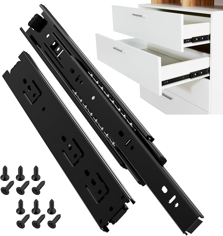 Guías cajones 24" carga 100lb rodamiento metal