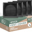4 Cubiertas ventilación baño 8x8 negra 150