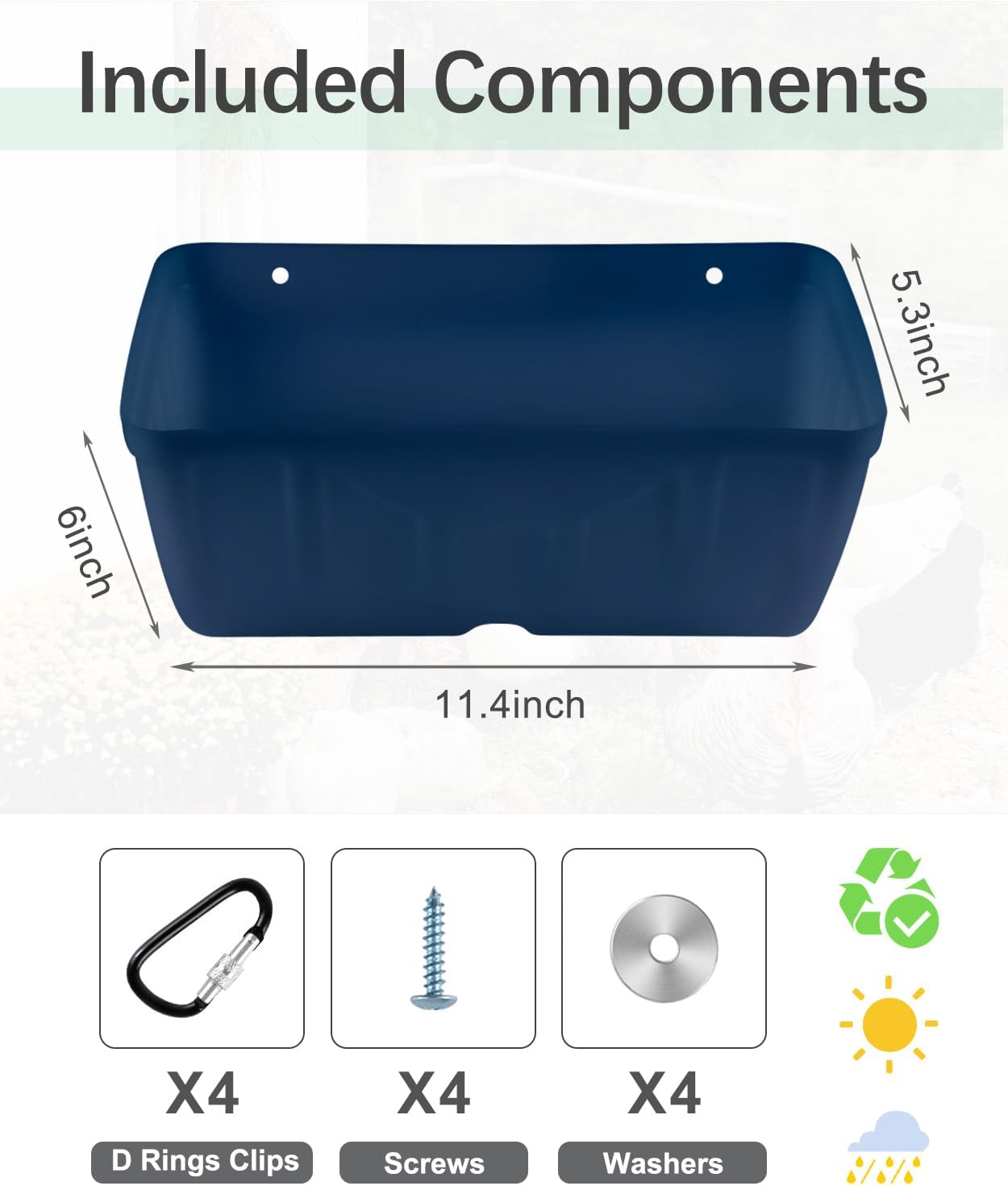 Comederos y bebederos para patos y aves colgantes con clips