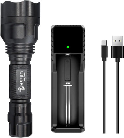 Linterna LED C8 1000lm 5 modos IPX6 cargador emergencias
