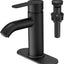 Grifo baño negro mate mango acero inox 1 o 3 agujeros