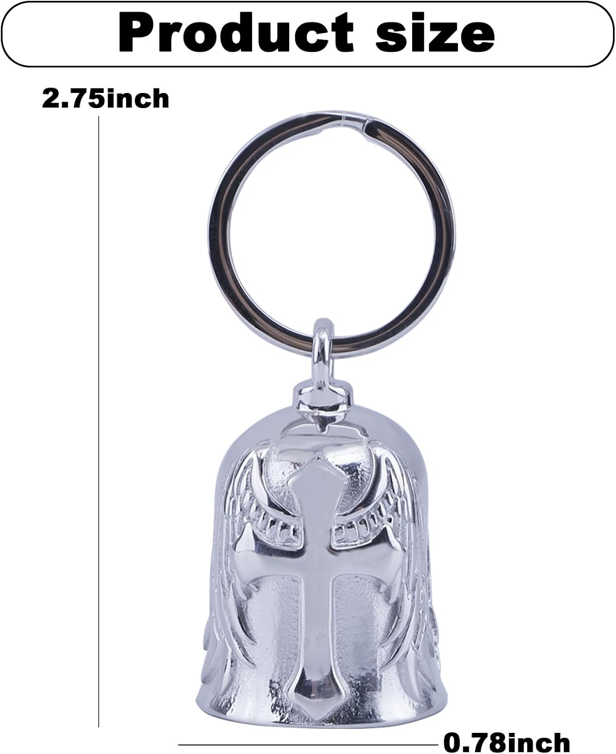 Campana ángel motociclista protección seguridad negro