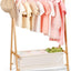 Perchero bambú para niños ropa pequeña color natural