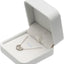 Caja regalo terciopelo collar colgante blanco