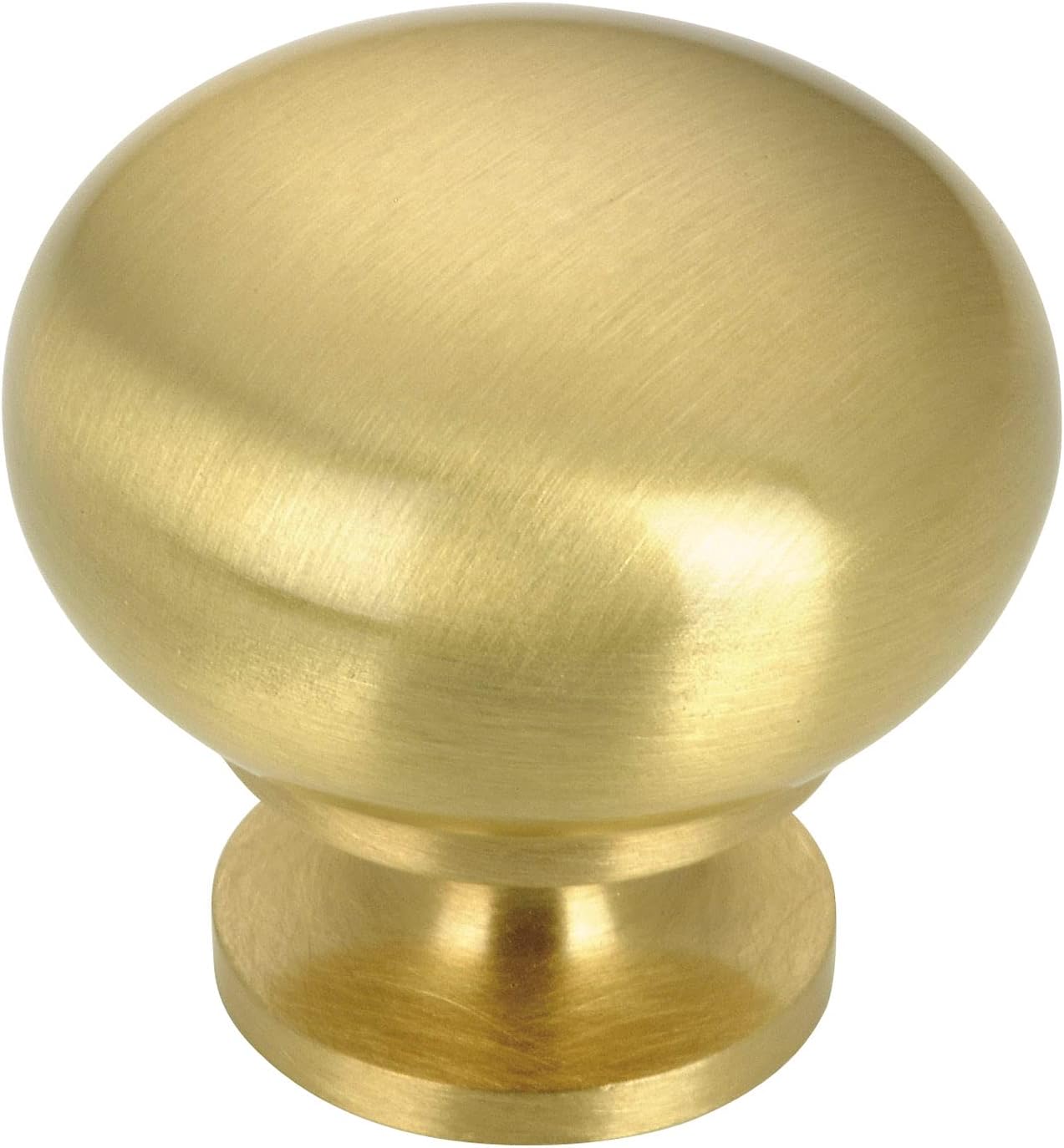 Pomo hongo latón satinado 1.260" para cocina baño muebles
