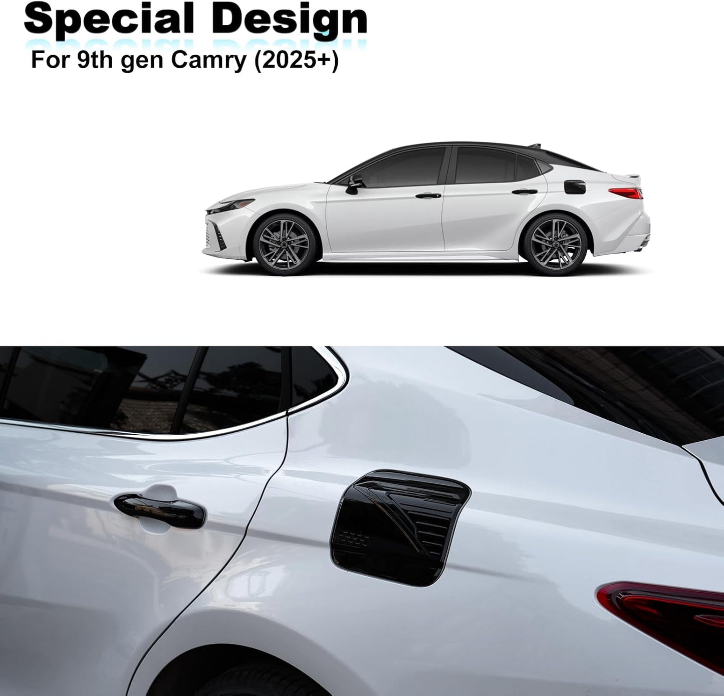 Tapa puerta tanque gasolina Camry 2025 color negro