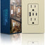 Toma corriente USB pared 30W 3 puertos A y C 15A resistente