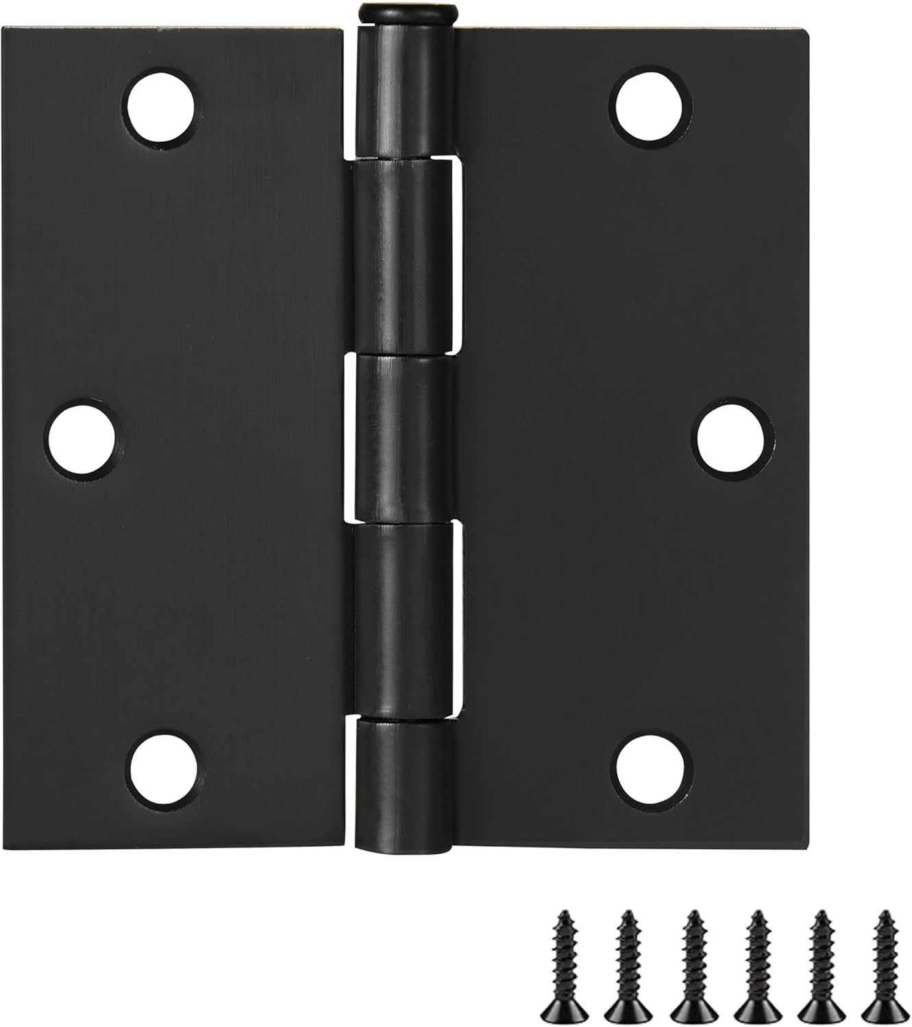 6 Pzas Bisagra Puerta Bronce Aceitado 3.5x3.5pulg