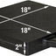 Almohadilla goma 18x18pulg para grúa texturizada con mango
