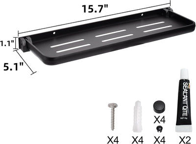 2 Pzas Estante Plegable Metal 15.7pulg para Baño RV