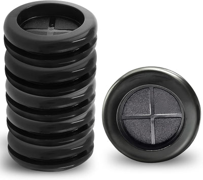 6 Pzas Arandelas Goma Agujero 2" Tapones Cortafuegos Negro