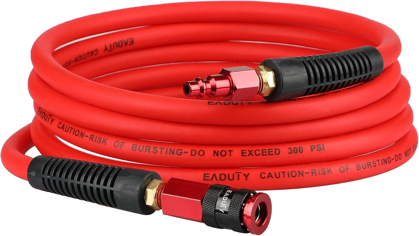 Manguera aire híbrida 1/4pulg x3m acoplador rápido aluminio roja