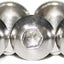 100 cabezas botón M4 acero inox 18-8 ISO 7380