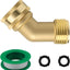 Conector codo manguera jardín latón 3/4pulg 45grados