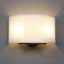 Aplique pared tela blanca 2 luces estilo vintage industrial
