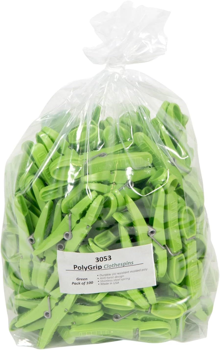 Pinzas para ropa anti torsión fabricadas EE.UU. verde