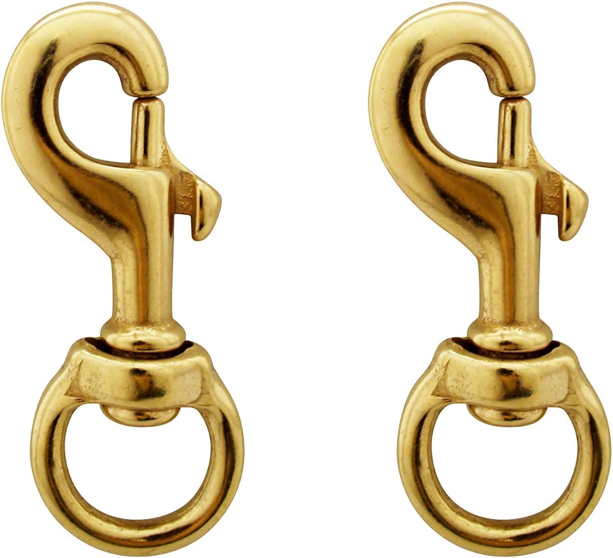 Clips presión asta bandera 3.1" ganchos bronce con ojal
