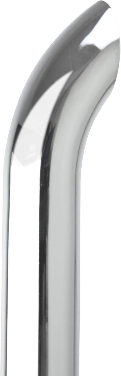 Tubo escape cromado 5x18" curvado acampanada ranura