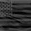 Bandera EE.UU. negra 3x5ft poliéster ojales latón para exteriores
