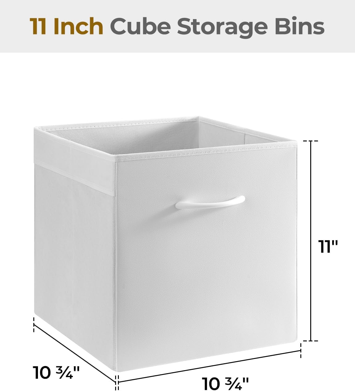 Cubos almacenamiento cuero 11" asa set 4