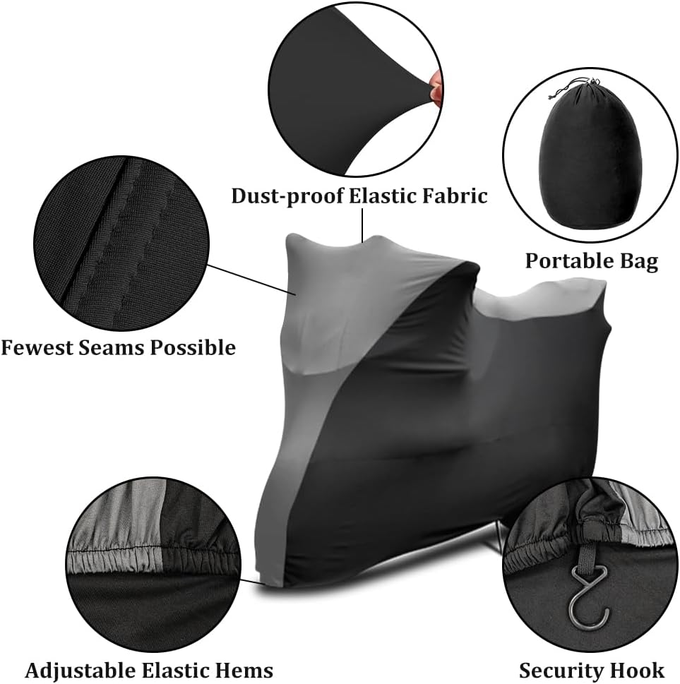 Funda motocicleta elástica 104x41x49" a prueba de polvo