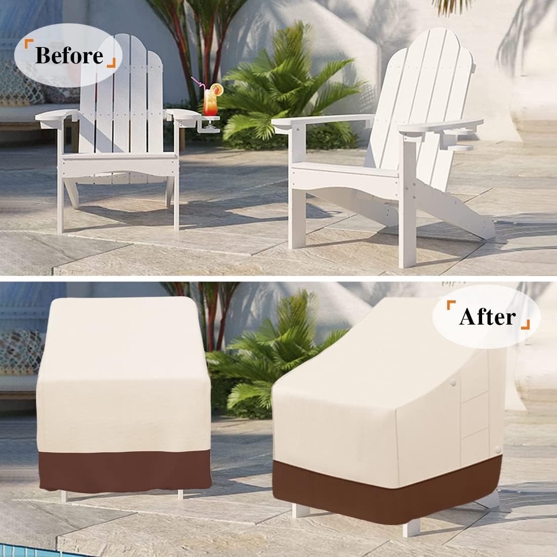 Funda silla patio 2uds 101x94x76cm 900D impermeable