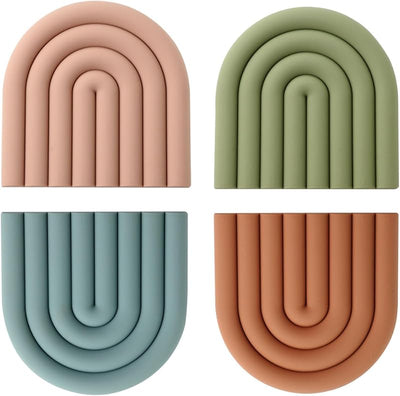 Salvamanteles silicona coloridas antideslizantes multiusos